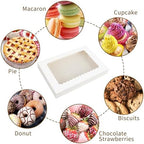 Moretoes 40pcs Large Bakery Boxes 16x11x2.5 Inches Cookie Boxes with Window - Image 3