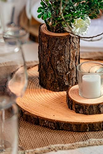 Set of 10 Large Wood Slices (11-13”) – Rustic Wooden Rounds for Wedding Centerpieces, Event Decor, and Table Centerpieces - Image 4