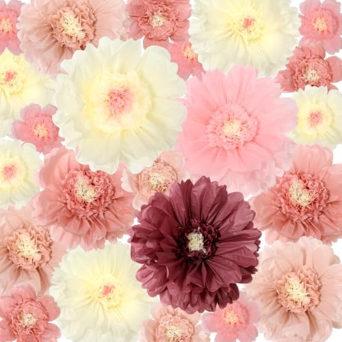 31.5''-23.6''-15.7'' Large Tissue Paper Flowers Giant Flowers Decorations by Unknown