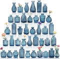 Glass Bud Vases in Bulk Small Mini Dark Blue Vase for Flowers 40pc by PXDSDXJJWEDDING%EF%BC%86HOMEDECOR