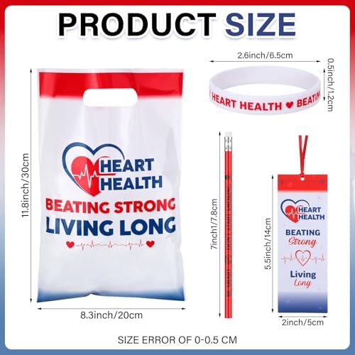 Resurhang 200 Pcs Heart Health Assorted Items, World Heart Day Gifts Bulk - Image 2