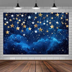 20x10ft Twinkle Littler Star Backdrops Blue Galaxy Starry Night Sky Children Kids Birthday Baby Shower Party Photography Background Newborn Baby Child Portrait Decorations Photo Props - Image 2