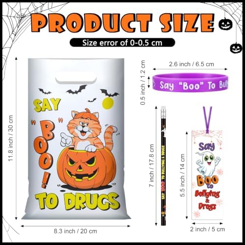 Resurhang 50 Set Halloween Safety Gifts Bulk, Say Boo to Drugs Favors - Image 2