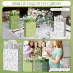 Kolldenn 50 Sets Green Wildflower Gift Bags Bulk with Tissue Paper - Image 6