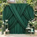 20ft x 14ft Hunter Green Backdrop Curtains for Wedding Parties, 4 Panels Wrinkle Free Polyester Fabric Drapes for Reception, Photography Background, Baby Shower & Stage Decor (5ft x 14ft Each) by Gogoparti