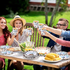Ziliny 350 Pcs Western Cowboy Baby Shower Party Supplies a Cowboy Is on the Way Baby Shower Paper Plates Napkins Cups Disposable Western Party Tableware Plastic Cutlery Serves 50 Guest - Image 3
