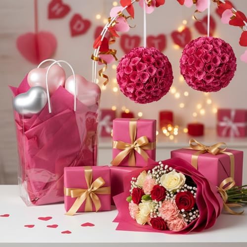 500 Sheets Hot Pink Tissue Paper 15 x 20 Inch for Breast Cancer Awareness - Image 6