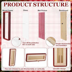 Lineshading 2 Pcs Wood Photo Strip Frames 12×4 Inch, Red Green Plaid - Image 5