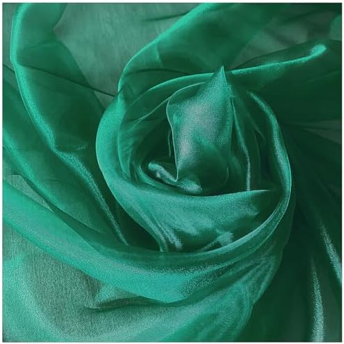 20 Yard Organza Fabric 44" Wide for Wedding Event Décor - Emerald Green - Image 3