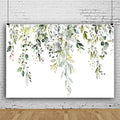 Leowefowa 8x6ft Greenery Photo Backdrop Green Eucalyptus Leaves Photography Background for Baby Shower Gender Reveal Photo Wedding Bridal Birthday Party Decorations Banner Photo Booth Props by Leowefowa
