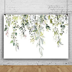 Leowefowa 10x8ft Greenery Photo Backdrop Green Eucalyptus Leaves Photography Background for Baby Shower Gender Reveal Photo Wedding Bridal Birthday Party Decorations Banner Photo Booth Props by Leowefowa