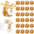 MTLEE 24 Sets Bear Baby Shower Bubble Candles Favors Small Baby Shower Favors for Guests Tea Candles Bulk with Stylish Ribbons Cards Gifts Party Decoration(Champagne, Bear) by MTLEE
