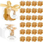 MTLEE 24 Sets Bear Baby Shower Bubble Candles Favors Small Baby Shower Favors for Guests Tea Candles Bulk with Stylish Ribbons Cards Gifts Party Decoration(Champagne, Bear) by MTLEE