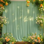 20x10ft Sage Green Backdrop Curtain for Wedding Parties Wrinkle Free Fabric Sage Green Drapes Backdrop Decoration for Baby Shower Birthday Photography Decoration 4 Panels, 5ft x 10ft - Image 4