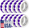 Perco Purple Perforated Round Circle Dot Sticker 1-Inch Labels — 10 Rolls, 10,000 Stickers - Category Labels, Classroom Use & Creative Organization, Strong Adhesive - Made in USA by Perco