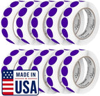 Perco Purple Perforated Round Circle Dot Sticker 1-Inch Labels — 10 Rolls, 10,000 Stickers - Category Labels, Classroom Use & Creative Organization, Strong Adhesive - Made in USA by Perco