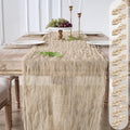 12 Pack Tan Beige Cheesecloth Table Runners, 120 Inch 10Ft Gauze Table Runner for Wedding Birthday Party Baby Shower Decorations by YARGEZON