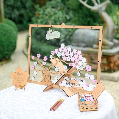 Rustic Fall Maple Tree Wedding Guest Book Alternative with Drop Leaves - Image 5