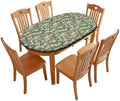 A Winter's Day Fabric Collection - Winter Chickadees White Print Oval Table Cloths Waterproof & Stain Resistant Elastic for Dining Camping Indoor and Outdoor Fits for 42" x 60" Oval Table by ZNCTFMR