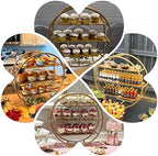 Gold 3 Tier Metal Cupcake Stand Tiered Dessert Display Serving Tray - Image 5