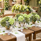 Auihiay 64Pcs Hydrangea Artificial Flowers Bulk, Faux Hydrangea Flowers - Image 3