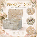 Geelin Seagrass Wedding Card Basket with Card Banner,14 Inch,White - Image 2