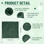 Cupuamon 50 Pack Cheesecloth Napkins 20x20 Inch Dinner Table Napkins Boho Washable Rustic Gauze Napkins Bulk for Wedding Bridal Baby Shower Party Decor (Emerald Green) - Image 2