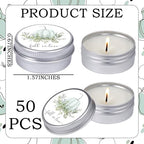 MTLEE 50 Pcs Fall in Love Wedding Candles Favors Gift for Guests 1 oz - Image 6