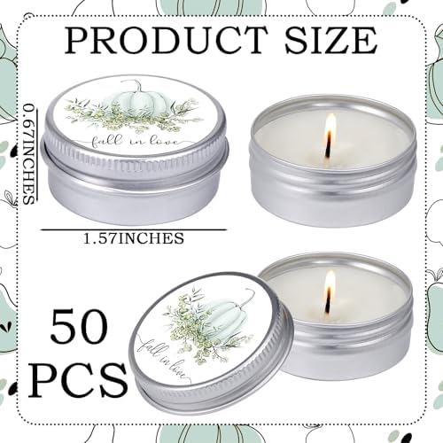 MTLEE 50 Pcs Fall in Love Wedding Candles Favors Gift for Guests 1 oz - Image 6
