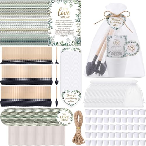 Amyhill 50 Sets Let Love Grow Wedding Favors for Guests Bulk by Amyhill