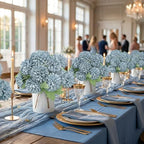 6 Set Pre-Made Flower Table Centerpieces - Dusty Blue - Image 4