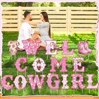 Sliner 15 Pcs Welcome Cowgirl Baby Shower Decoration 15 Inch Pink Yard Signs with Stakes Large Lawn Sign for Gender Reveal Newborn Welcome Home Outdoor Party Decoration - Image 6