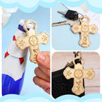 Wesiti 24 Pcs Blue Baptism Favors for Guests Praying Cross Bottle Openers Gender Reveal Boys Girls Souvenirs for Baptism Baby Shower Christening First Communion Party - Image 4