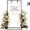 Wedding Welcome Sign Stand, Adjustable Height Wedding Sign Stand, 69”x 31”x 20” Welcome Sign Holder with 4 Leather Hanging Buckles, Seating Chart Stand Easel by BILPIKOGoo