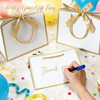 DOYIDE 50 Pcs Thank You Gift Bags with Tissue Paper & Handles, 9x7x3.1inch - Image 3