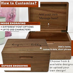Keepsake Box for Wedding Anniversary, Customized Keepsake Box Engraved - Image 3