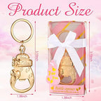 Sieral 24 Pcs Baby Shower Bottle Opener Party Favor for Guest Gold Keychain Gifts Decorations Souvenirs for Girls Boys Baby Birthday Gender Wedding Reveal Bridal Party Decor (Girl) - Image 6