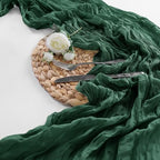 30 Pack Emerald Green Cheesecloth Table Runner 9FT Rustic Sheer Table Runners 17x108 Inch Gauze Boho Runner for Wedding Bridal Baby Shower Birthday Party Table Decorations - Image 5