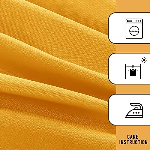 Obstal 2 Pack Table Clothes for 8 Foot Rectangle Tables, Yellow - Image 5