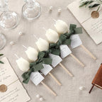 Conelist 24 Pack Tulip Candles White Flower Candle Wedding Favors for Guest - Image 3