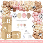 Costova Cowgirl Baby Shower Decorations - 108PCs A Little Cowgirl is On The Way Party Supplies with Backdrop, Balloon, Tablecloth, Sash and Badge for Western Wild West Rodeo Girl - Image 3