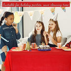 Newwiee 46 Pack Colorful Plastic Tablecloths Bulk 54" x 72" - Image 4