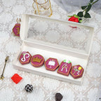 50pcs 12x5x1.5Inches White Bakery Boxes with Window Cookies Boxes Chocolate Truffle Boxes Macaron Boxes Cakesickle Boxes Browines Treat Boxes for Christmas Valentine's Easter Mother's Day - Image 6