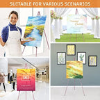 Easel Stand for Display, Aredy 63" Portable Painting Easel, Lightweight Metal Easels for Painting Canvas, Wedding Sign (4 Pack, Pink) - Image 5