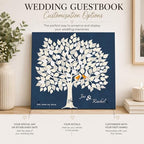 MuralMax Personalized Wedding Signing Tree Canvas Guest Book Wall Art - Image 3