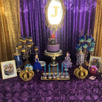 Purple Sequin Backdrop 8ft x 8ft Glitter Party Backdrop Curtains - Image 7