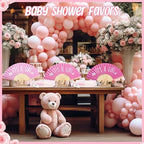 Threehoney 25 Sets Shower Party Favor for Guests Gift Fans, Pink - Image 6