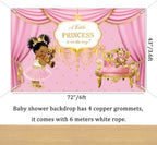 Yuzioey 266pcs Royal Princess Baby Shower Decorations, Black Princess Baby Shower Supplies, Gold Pink Balloon Garland Kit, Disposable Dinnerware (Serve 24 Guests) Plates, Napkins, Backdrop,Tablecloth - Image 4