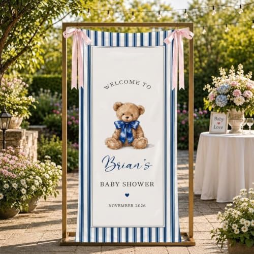 Custom Name Baby Shower Fabric Welcome Sign #3 - Image 2