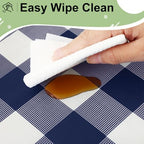 misaya 12 Packs Navy White Buffalo Gingham Plastic Disposable Table Cloth - Image 5